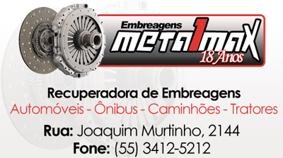 METALMAX RECUPERADORA DE EMBREAGENS Uruguaiana RS