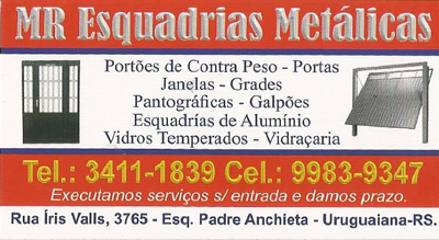 MR Esquadrias Métalicas Uruguaiana RS