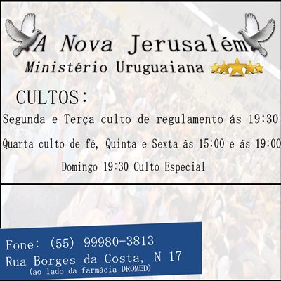 A Nova Jerusalém Ministério Uruguaiana 5 Estrelas  Uruguaiana RS